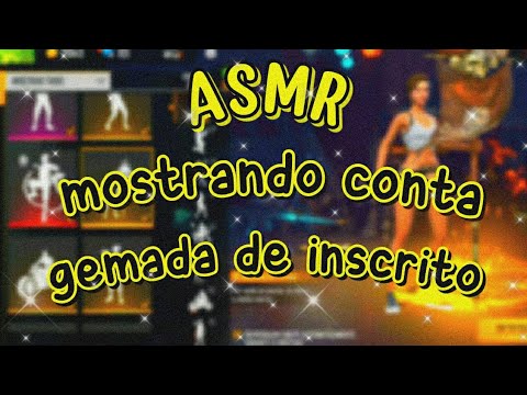 asmr free fire | mostrando conta *muito gemada* de um inscrito