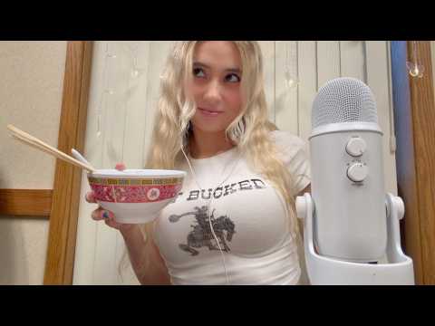 asmr eating pho