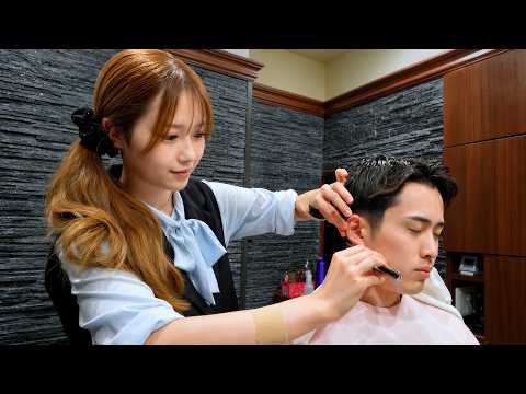 💈(ASMR) First the Cut… Then the Shave… Then It Got Really Relaxing | Japanese Female Barber Ms. Rio