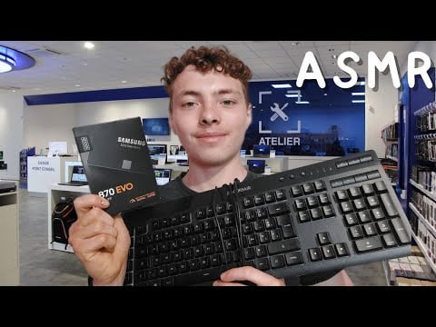 ASMR FR: Roleplay🧑‍💻Vendeur multimédias🧑‍💻(bruit de clavier)