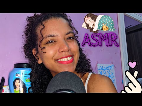 [ASMR] - dando uma geral no meu cabelo ( arrumação + penteado em cabelo cacheado ) 😴❤️