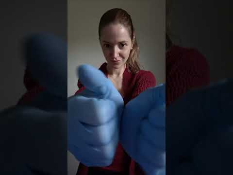 ASMR pure hand sounds with latex gloves and tongue clicking #shorts #asmr