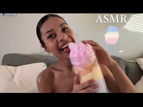 ASMR COMIENDO ALGODÓN DE AZÚCAR (Sonidos relajantes) #mouthsounds