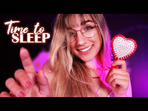 ASMR | Helping You Fall Asleep ❤️ (Personal Attention, Whispers, Hair Brushing, Soft Touch, Massage)