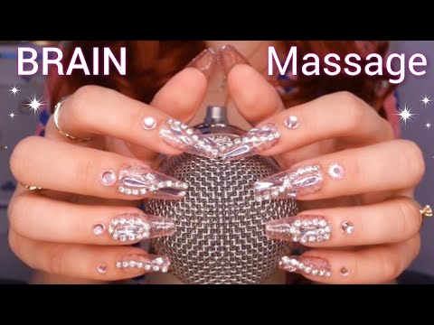 ASMR BRAIN Massage 🌟Mic Scratching, Crunchy Sounds, Tapping, Plastic Wrap, Crinckle Sounds