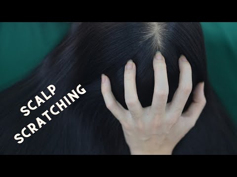 ASMR Hair Scratch, Hair Parting, Hair Brushing, Hair Treatment On Real Person For Relieve Headache