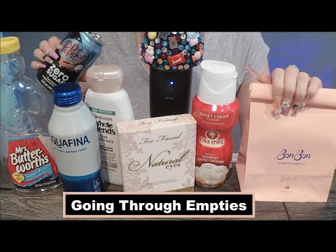 ASMR Gum Chewing Going Through Empties | Whispered