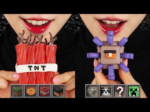 ASMR MINECRAFT FOOD EATING SOUND 🐼 MINECRAFT FOOD IN REAL LIFE