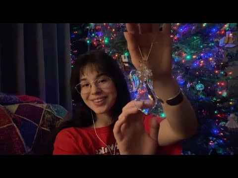 ASMR Enjoy the beautiful tree while I tap on ornaments