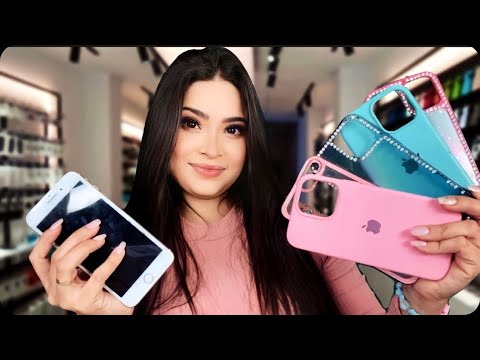 ASMR: AQUELA VENDEDORA SIMPÁTICA ALPICANDO PELÍCULA E CAPINHA NO SEU CELULAR!