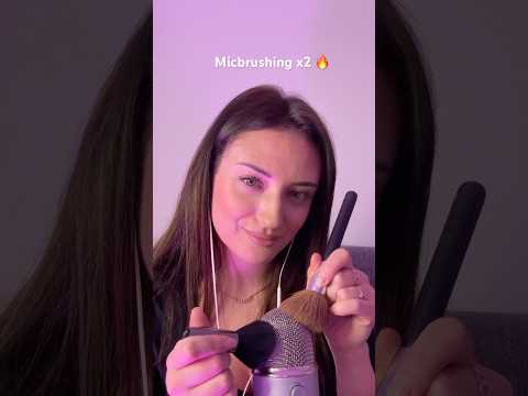 ASMR avec 2 pinceaux pour 2x plus de crépitements ! #asmr #asmrvideo #asmrmicbrushing #asmrsounds