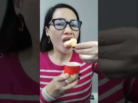Chicharon with yogurt# #everyone #mukbang #shortsfeed #eating #viral