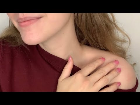 ASMR Face/Neck/Shoulder Scratching, Rubbing & Tracing + Hair Play | Custom Video