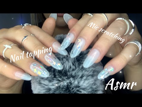 ASMR | Nail tapping & Mic scratching ✨💕