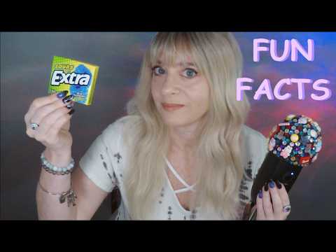 ASMR Gum Chewing Fun Facts | Whispered