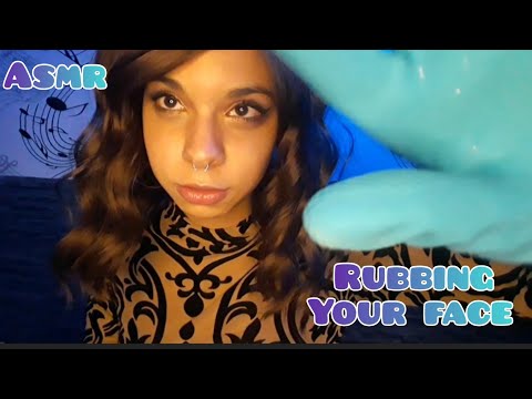 ASMR ◇ Rubbing your face with gloves 💙