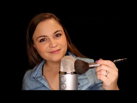 ASMR | Gentle Face Brushing And Mic Brushing | Ear To Ear Whispers