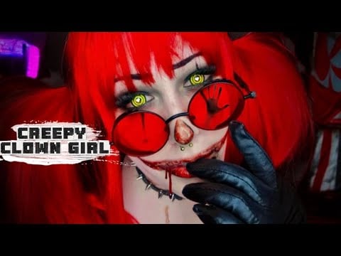 🩵 🤡  Creepy Clown Girl Gives You a Light Show | ASMR