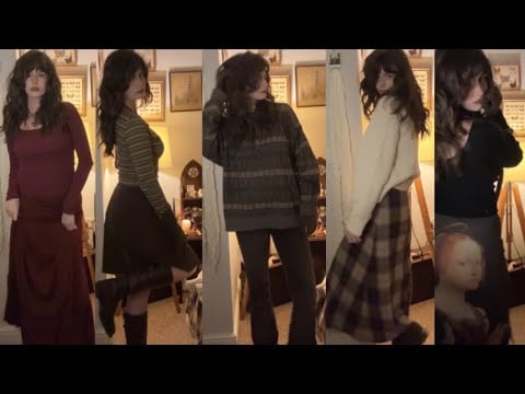 ASMR cozy autumn outfits 🍂🕯️ 