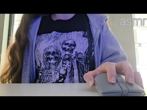 ASMR random triggers in uni (eating snacks, follow the light, playing the dino game)