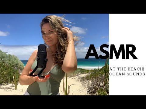 ASMR: Relax At The Beach With Me!!! (Whispering, tapping and Ocean sounds)