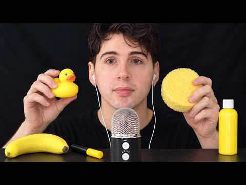YELLOW ASMR 🧽🧽🧽 Yellow Paint, Duck, Banana, Drawing