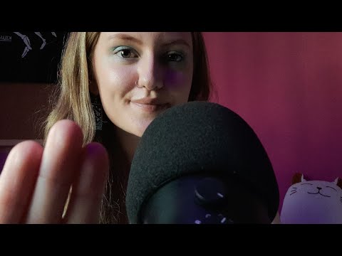 ASMR Face Touching & Tracing (w/ Mouth Sounds)