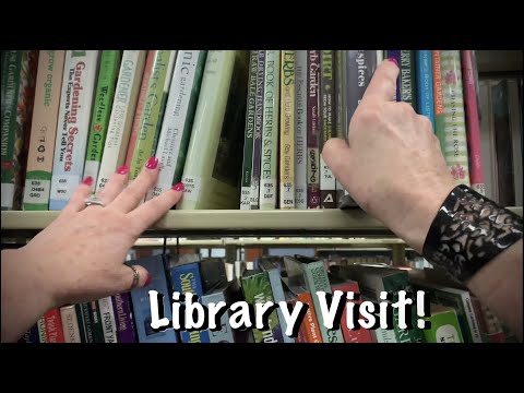 ASMR Library Visit! (No talking) Gardening, Crafts/Page turning & book browsing with my daughter.