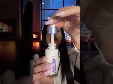 ASMR Face Serum Application ✨ #asmr #skincareasmr #faceserum #relaxingasmr #sleepasmr #beautyasmr