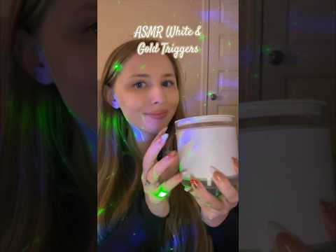 White & gold triggers ✨🤍#asmrvideos #asmrsound #shorts #tinglesasmr #asmr