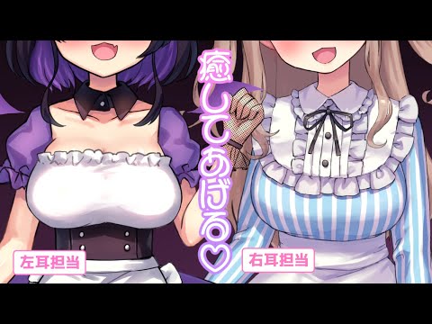 🔴【ASMR？】#かのらい 左右から2人で囁くよ…💜 囁き シチュエーションボイス【公式転載】