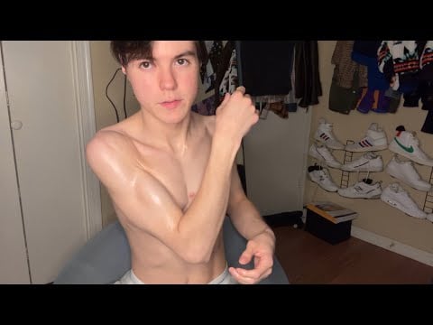 ASMR - Body Oil Rubbing Sounds