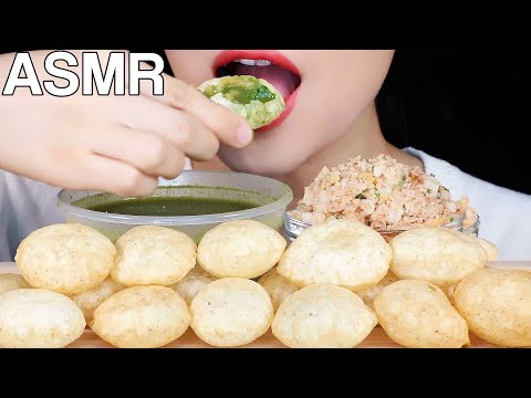 ASMR Pani Puri Golgappa Crunchy Eating Sounds 파니푸리 골가파 먹방 Mukbang