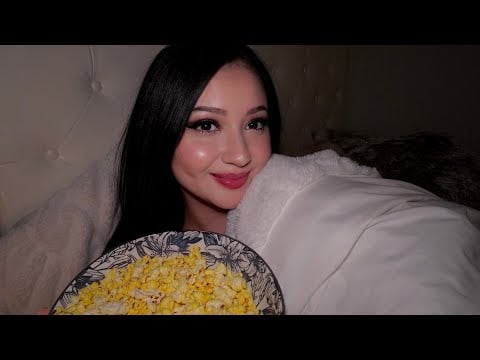 ASMR Late Night Horror Movie Together 🍿 Blanket Sounds, Whispers & Comfort Through the Scary Parts 😴