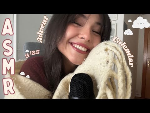 ASMR☁️ 3/25 Fabric Scratching + Mouth & Hand Sounds + Wool Triggers + Rambling + Scarf Scratching