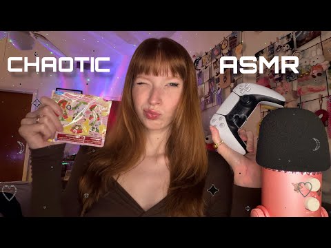 CHAOTIC Fast & Aggressive Unpredictable ASMR (Hand Sounds, Rambling, Random Triggers)