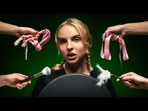 😴💤 ASMR 3h | Mouth and Object Sounds + Music (drumstick, brush, drum, ribbon, feather brush)