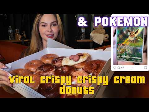🍩 I Tried TikTok's VIRAL Krispy Kreme Donuts 6 Different Ways + Pokémon Chase Card Pull!