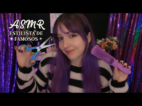 ⭐ASMR Estilista de✨FAMOSOS✨Eres una Estrella [Sub] Peluquería, Maquillaje, Outfit, Sonidos de Lluvia