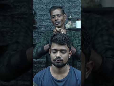 Relaxing ASMR Head Massage: Old School Barber Techniques You Need to Try #shorts