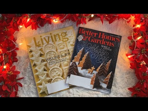 christmas magazine page flipping asmr (finger licking)
