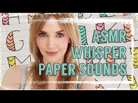 ASMR Whisper | Teaching Alphabetical Order with Paper and Scissor Sounds