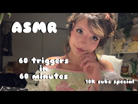 𑣲ASMR || 60 triggers in 60 mins (10k subs special) ⭐️