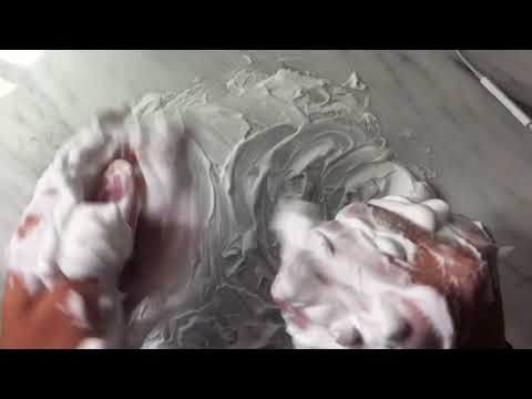 ASMR shaving cream sounds/playing with shaving cream