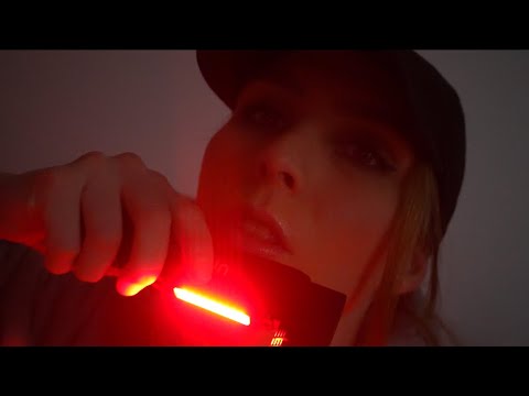 ASMR 🚨 FULL Face Scan in the Dark with  Red Light & Crinkle Sounds (FLASH WARNING) ‼️