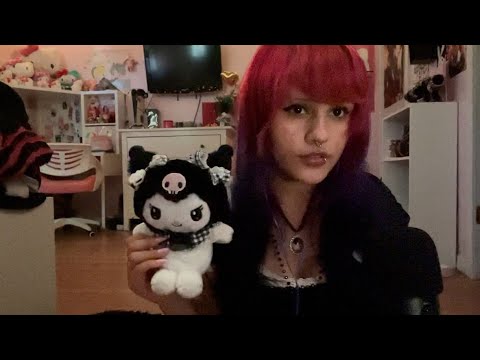 off-putting emo shows you her plushie collection in ASMR