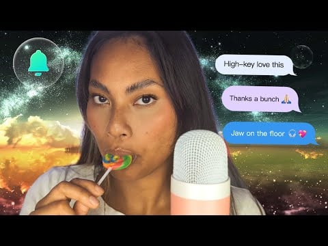 ASMR Tingly Lollipop Loop Video , Mini Whirl Lollipops , Mouth Sounds For Sleep