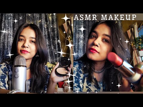 ASMR HINDI✨~MAKEUP APPLICATION ON YOU+EYEBROW PLUCKING AND SHAPING