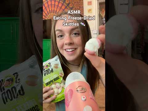 ASMR Eating Freeze-Dried Skittles! #asmr #eating #asmreating #freezedriedskittles