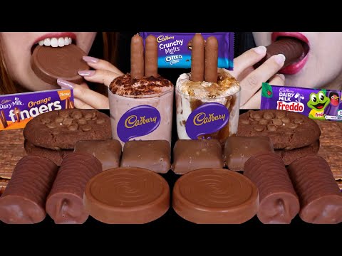 ASMR CADBURY CHOCOLATE PARTY! OREO CREME COOKIES, MINI ROLLS, CHOCOLICIOUS BISCUITS, FREDDO, FINGERS